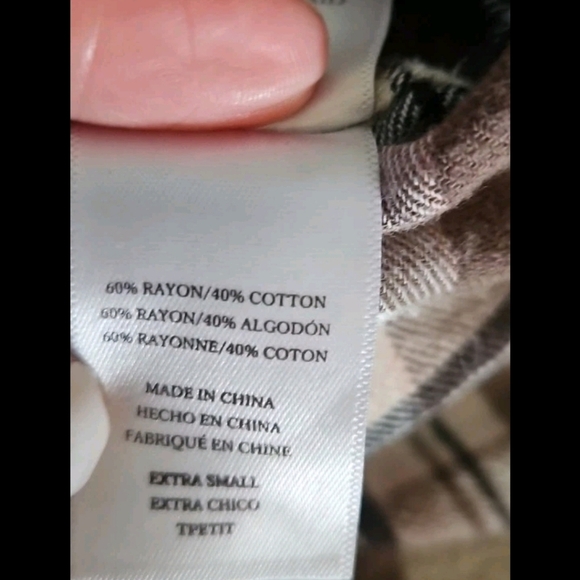 Rails Womens Multi-Color  Chelsea Plaid Flannel Top XS - Picture 11 of 14